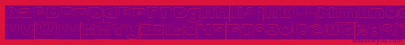 Good Morning Hollow Inverse Font – Purple Fonts on Red Background