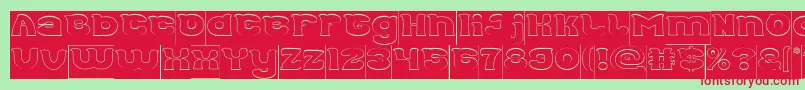 Good Morning Hollow Inverse Font – Red Fonts on Green Background