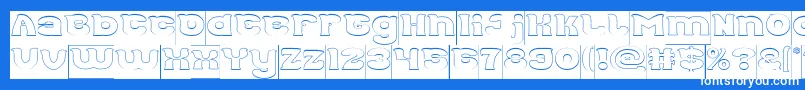 Good Morning Hollow Inverse Font – White Fonts on Blue Background