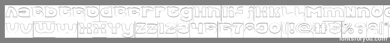 Good Morning Hollow Inverse Font – White Fonts on Gray Background