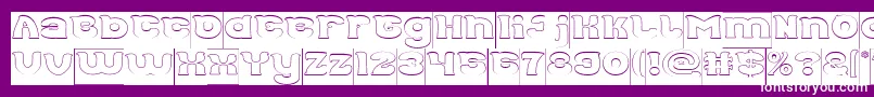 Good Morning Hollow Inverse Font – White Fonts on Purple Background