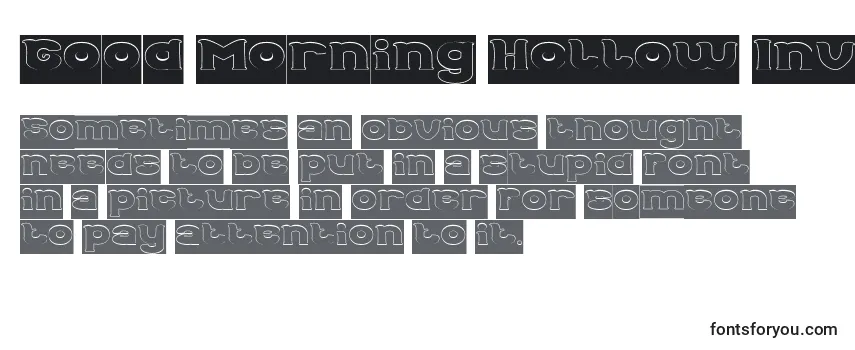 Good Morning Hollow Inverse Font