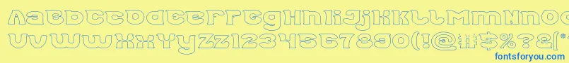 Good Morning Hollow Font – Blue Fonts on Yellow Background