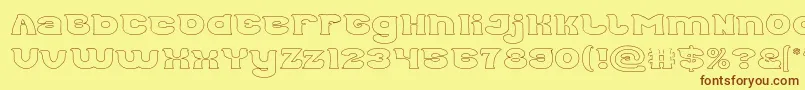 Good Morning Hollow Font – Brown Fonts on Yellow Background