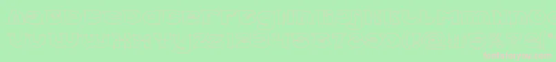 Good Morning Hollow Font – Pink Fonts on Green Background