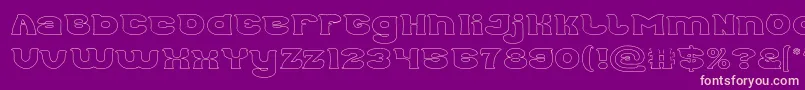 Good Morning Hollow Font – Pink Fonts on Purple Background