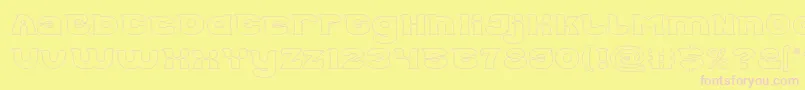 Good Morning Hollow Font – Pink Fonts on Yellow Background