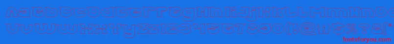 Good Morning Hollow Font – Red Fonts on Blue Background