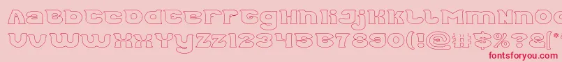 Good Morning Hollow-Schriftart – Rote Schriften auf rosa Hintergrund