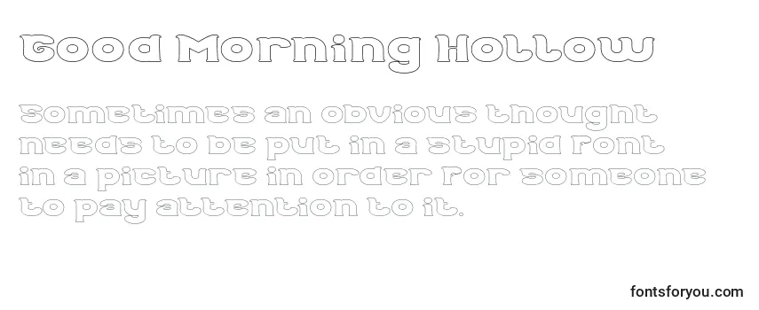 Revisão da fonte Good Morning Hollow