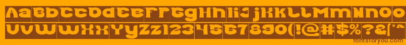 Good Morning Inverse Font – Brown Fonts on Orange Background