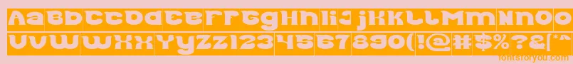 Good Morning Inverse Font – Orange Fonts on Pink Background