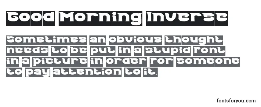 Good Morning Inverse Font