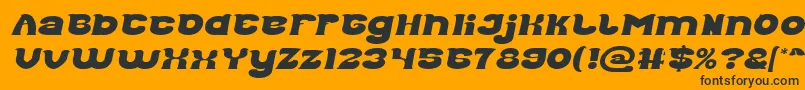 Good Morning Italic Font – Black Fonts on Orange Background