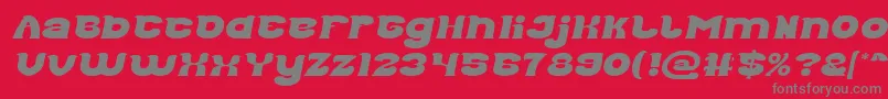Police Good Morning Italic – polices grises sur fond rouge