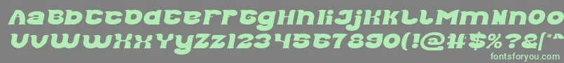 Good Morning Italic Font – Green Fonts on Gray Background