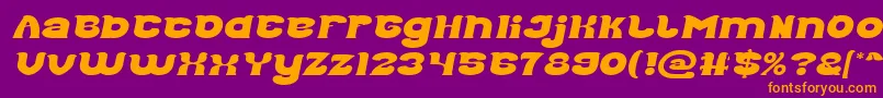Good Morning Italic-fontti – oranssit fontit violetilla taustalla
