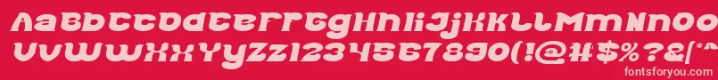 Good Morning Italic Font – Pink Fonts on Red Background