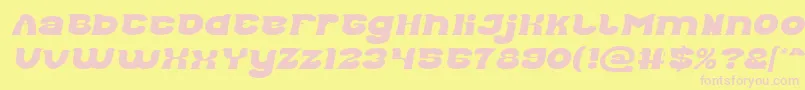 Fonte Good Morning Italic – fontes rosa em um fundo amarelo