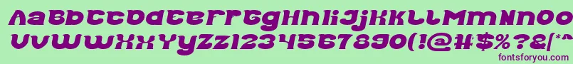 Good Morning Italic Font – Purple Fonts on Green Background