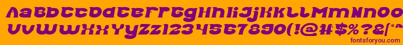 Weitere Informationen zur Good Morning Italic-Schriftart Good Morning Italic-Schriftart – Violette Schriften auf orangefarbenem Hintergrund