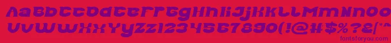 フォントGood Morning Italic – 赤い背景に紫のフォント