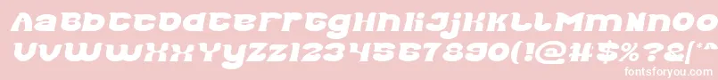Czcionka Good Morning Italic – białe czcionki na różowym tle
