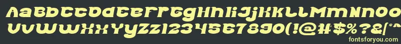Good Morning Italic-Schriftart – Gelbe Schriften auf schwarzem Hintergrund