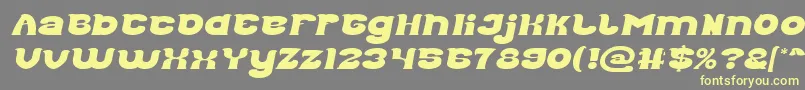 Good Morning Italic-fontti – keltaiset fontit harmaalla taustalla