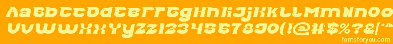 Good Morning Italicフォントについての詳細 フォントGood Morning Italic – オレンジの背景に黄色の文字