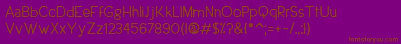 Czcionka UrbanEleganceBold – brązowe czcionki na fioletowym tle