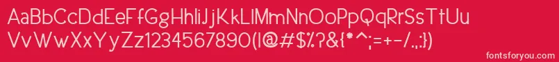 UrbanEleganceBold Font – Pink Fonts on Red Background