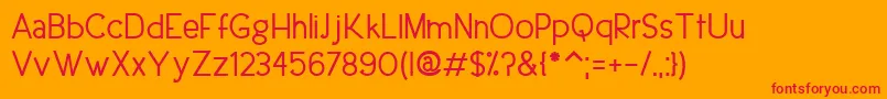 UrbanEleganceBold Font – Red Fonts on Orange Background