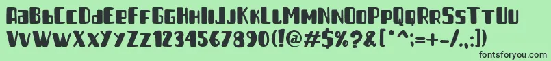 Good Sunday Solid Font – Black Fonts on Green Background