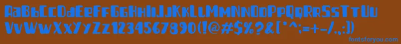 Good Sunday Solid Font – Blue Fonts on Brown Background