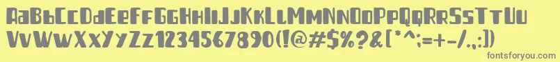 Good Sunday Solid Font – Gray Fonts on Yellow Background