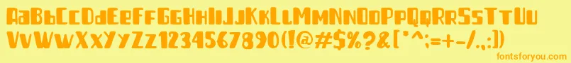 Good Sunday Solid Font – Orange Fonts on Yellow Background