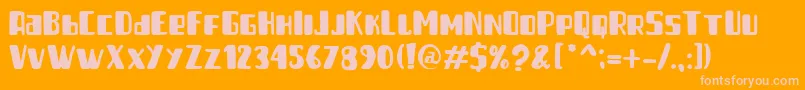 Good Sunday Solid Font – Pink Fonts on Orange Background