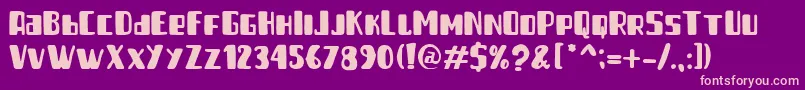 Good Sunday Solid Font – Pink Fonts on Purple Background