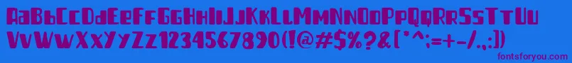 Good Sunday Solid Font – Purple Fonts on Blue Background
