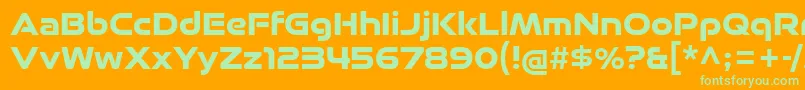 good timing bd Font – Green Fonts on Orange Background