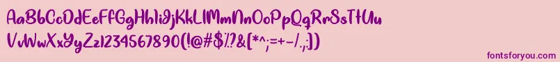 Good Unicorn   Font – Purple Fonts on Pink Background