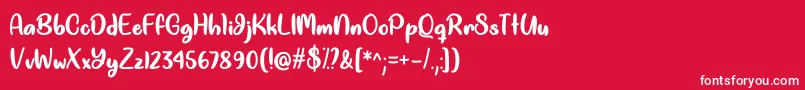 Good Unicorn   Font – White Fonts on Red Background