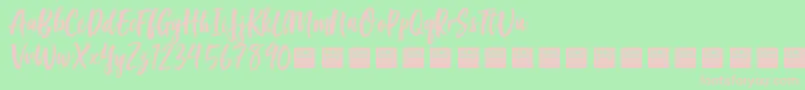fuente Good Vibes   Demo – Fuentes Rosadas Sobre Fondo Verde