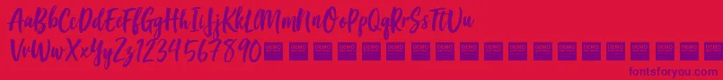 Good Vibes   Demo Font – Purple Fonts on Red Background