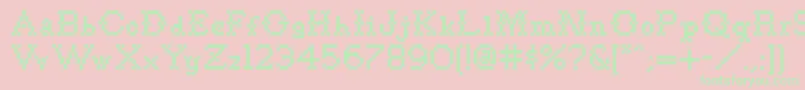 Goodbye Crewel World NF Font – Green Fonts on Pink Background