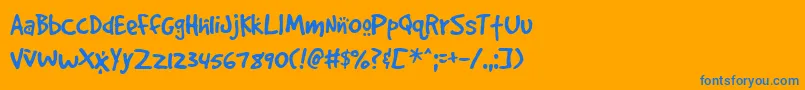 GOODDC   Font – Blue Fonts on Orange Background