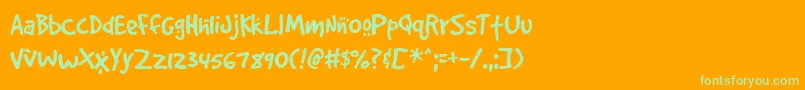 GOODDC   Font – Green Fonts on Orange Background