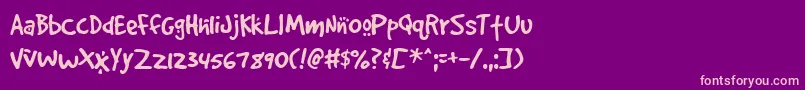 GOODDC   Font – Pink Fonts on Purple Background
