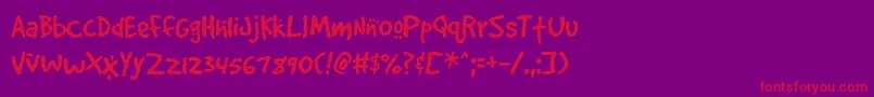 GOODDC   Font – Red Fonts on Purple Background